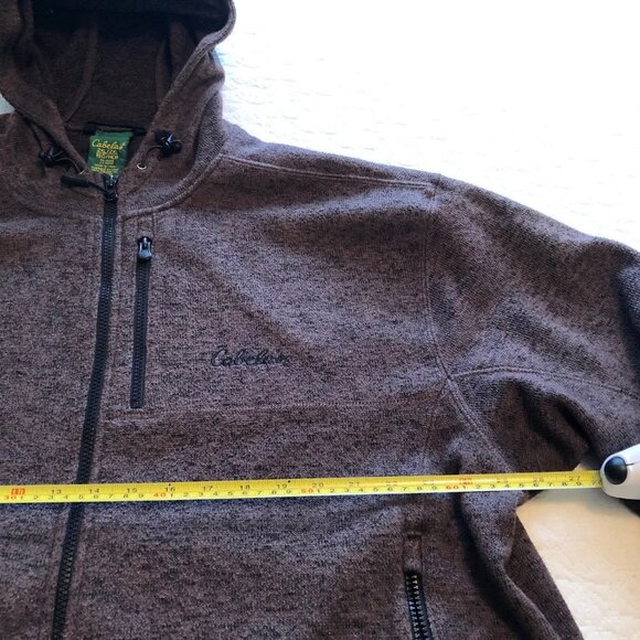 Cabela's Hooded Sweater/Sweatshirt, Color choc. Brown, Zip Up Hooded, Size XXL - Picture 8 of 10